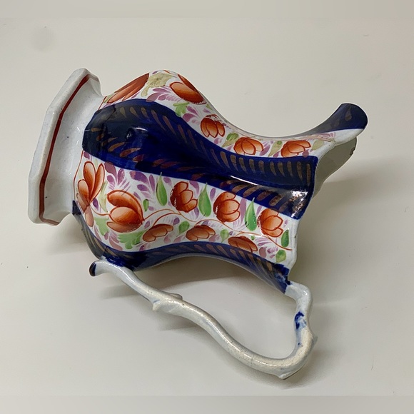 19th Century Vintage Gaudy Welsh Glamorgan Octagonal Soft Paste Pitcher Jug - Picture 10 of 16